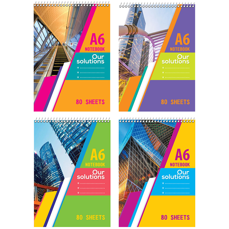 Блокнот А6 80л. на гребне "Business notebook"