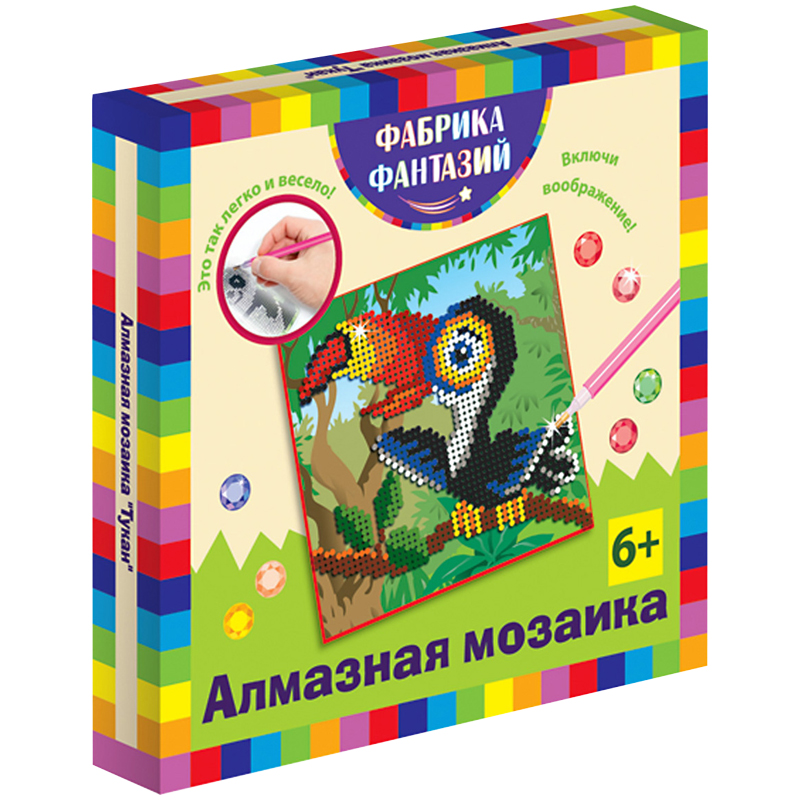 Алмазная мозаика Фабрика фантазий "Тукан", 15*15см