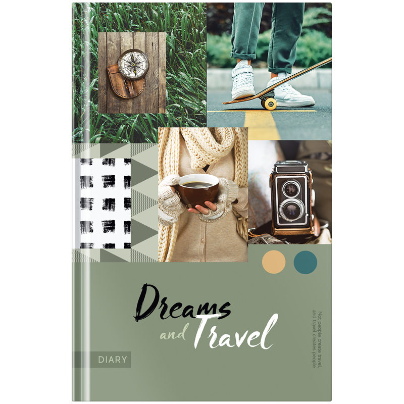 Ежедневник недатир. A5, 136л., 7БЦ OfficeSpace "Стиль. Dreams and travel", глянцевая ламинация