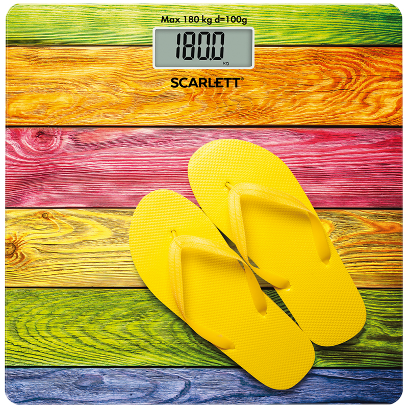 Весы напольные Scarlett SC-BS33E057, электронные, стекло, 180кг