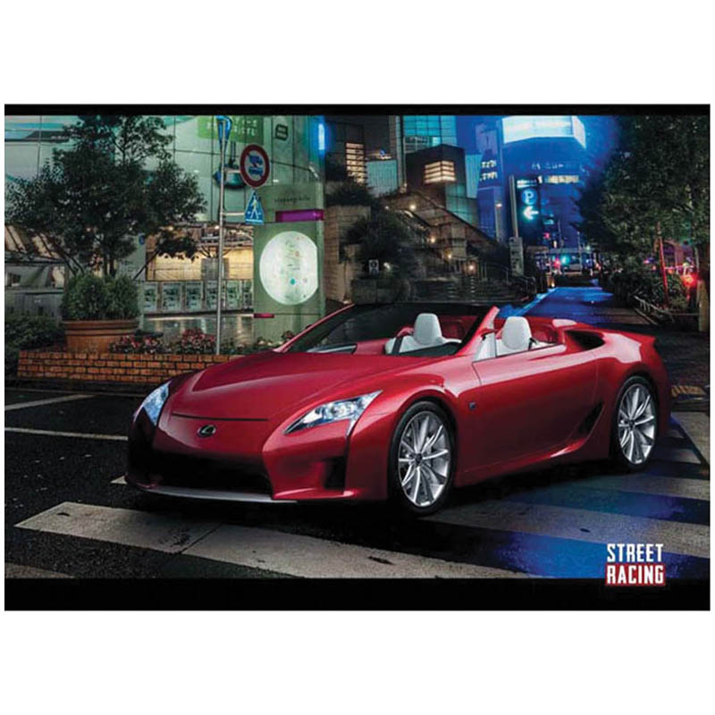 Альбом для рисования 24л., А4, на скрепке ArtSpace "Авто. Street racing", блок 100 г/м2