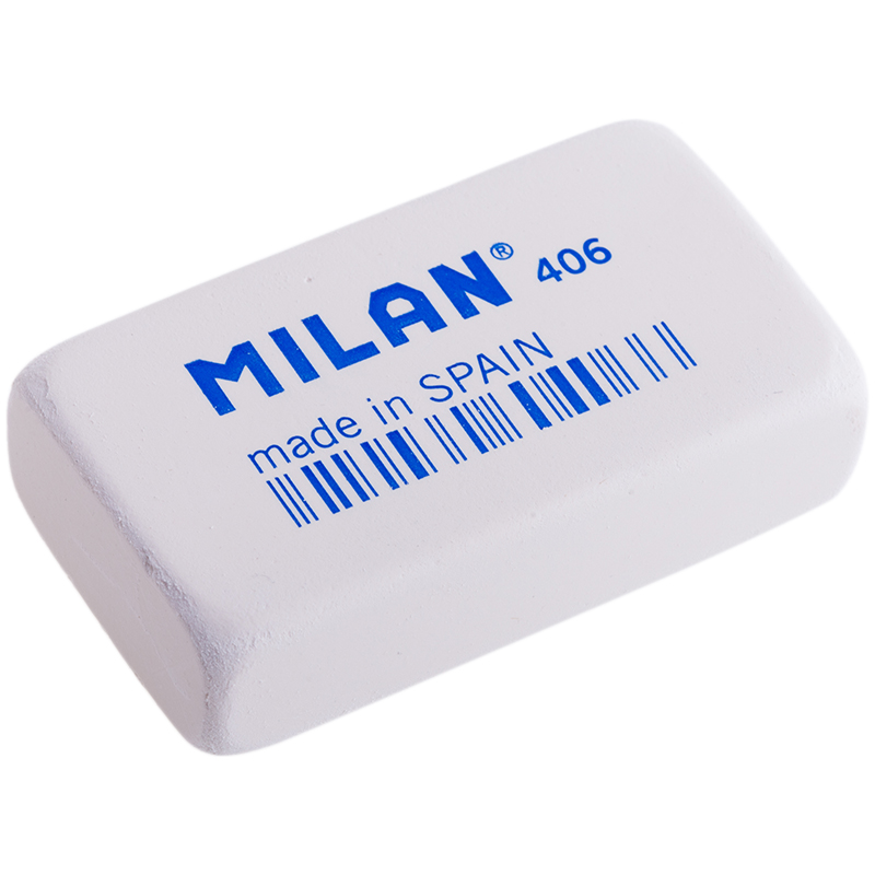 Ластик Milan "406", прямоугольный, синтетический каучук, 68*39*18мм