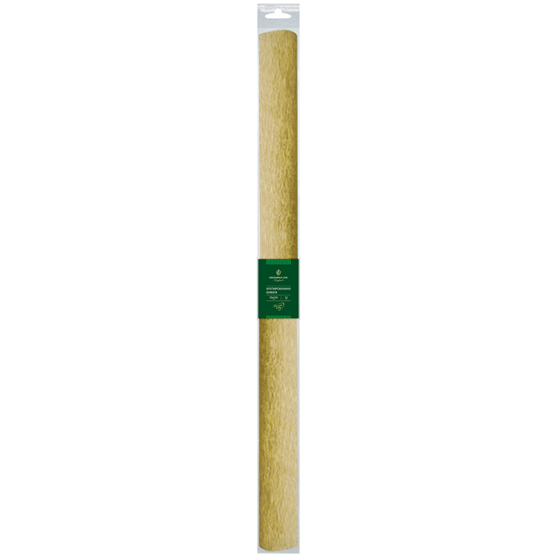 Бумага крепированная Greenwich Line, 50*250см, 22г/м2, золотая, в рулоне, пакет с европодвесом
