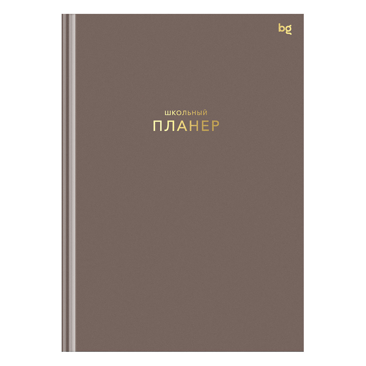 Планер школьный 1-11 кл. 64л. (твердый) BG "Мокко", матовая ламинация, тиснение фольгой
