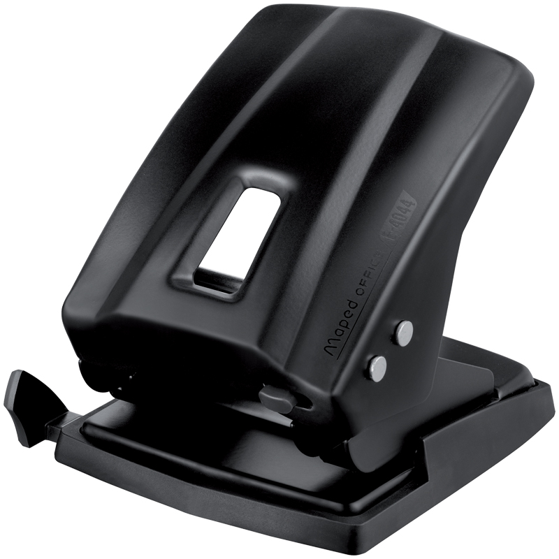 Дырокол Maped "Essentials Metal" 40/45л., металлический, матовый черный, с линейкой, европодвес