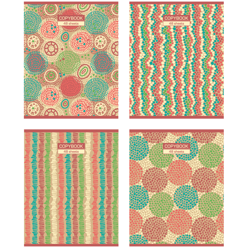 Тетрадь 48л., А5, клетка BG "Kraft pattern"