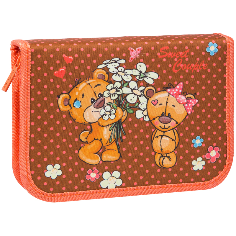 Пенал 1 отделение, 200*140*40 Berlingo "Lovely bears", две откидные секции, полиэстер