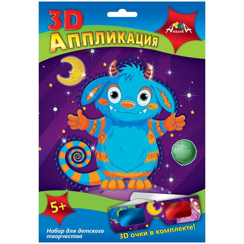 Аппликация 3D Апплика "Космический монстрик"