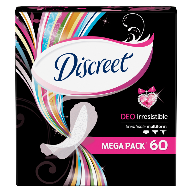 Прокладки женские ежедневные Discreet Deo "Irresistible Multiform", 60шт. (ПОД ЗАКАЗ)
