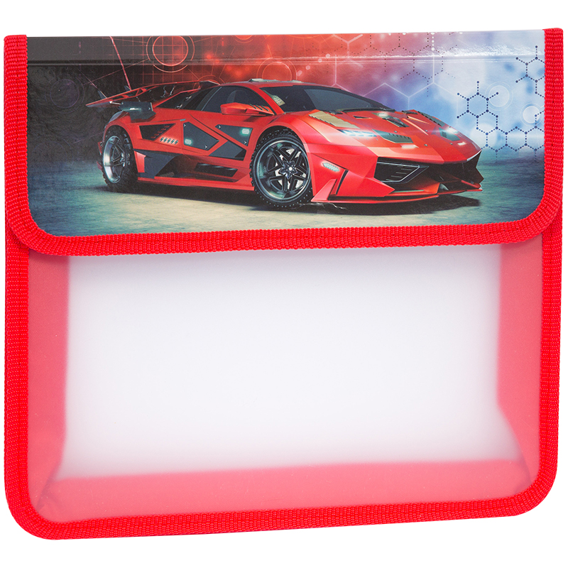 Папка для тетрадей 1 отделение, А5, ArtSpace "Авто. Supercar", пластик, на липучке