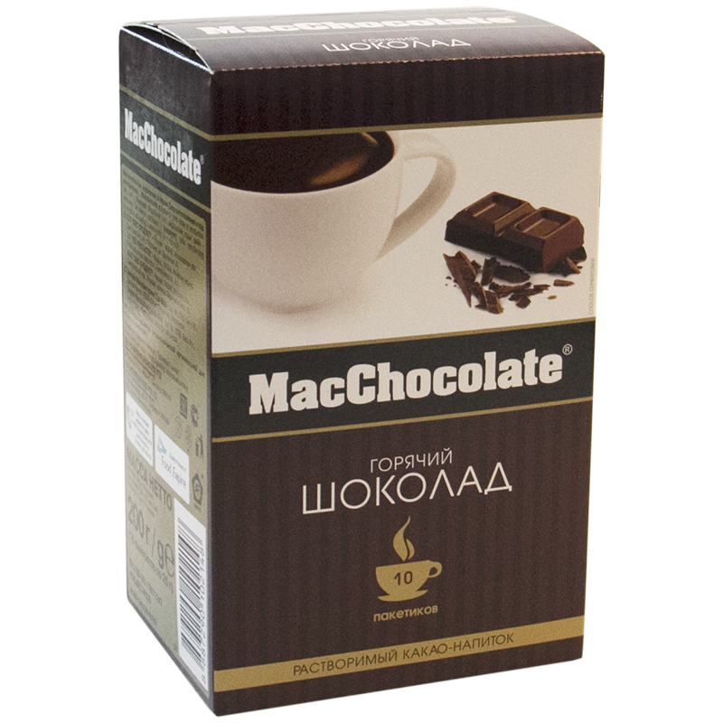 Какао-напиток MacChocolate, порционный, 10 пакетиков*20г