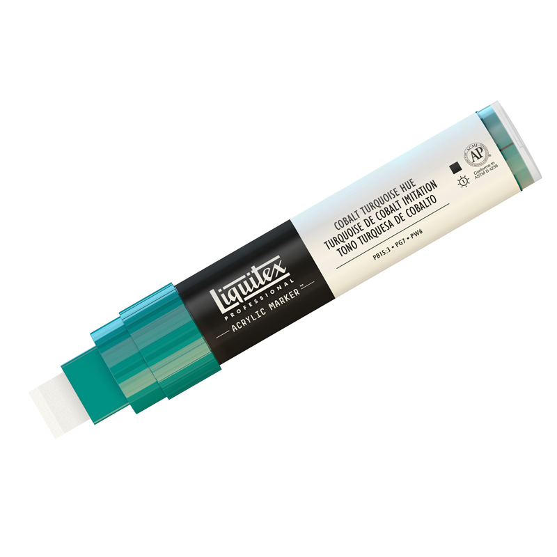 Маркер акриловый Liquitex "Paint marker Wide" 15мм, кобальт бирюзовый