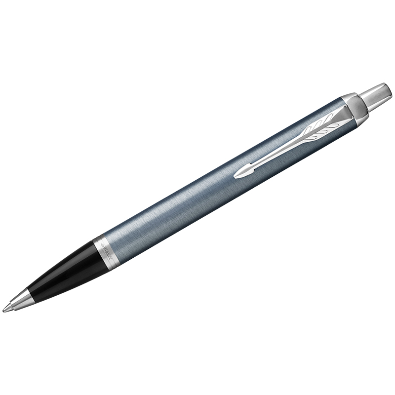 Ручка шариковая Parker "IM Light Blue Grey CT" синяя, 1,0мм, кнопочн., подар. уп.