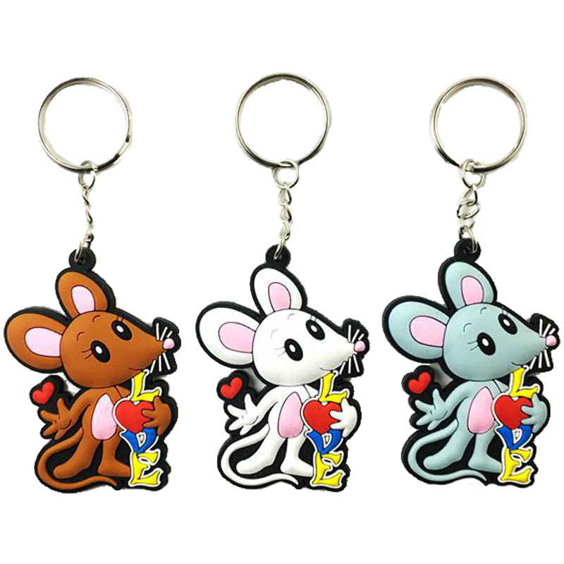 Брелок сувенирный "Мышка-любовь" 6*4,5см