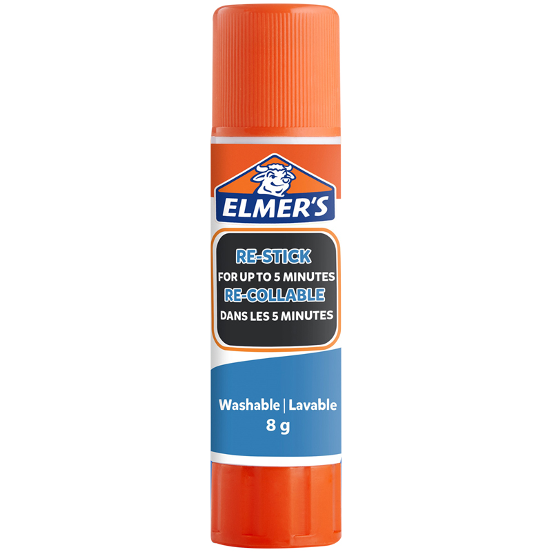 Клей-карандаш Elmer's повторного приклеивания, 08г, ПВП