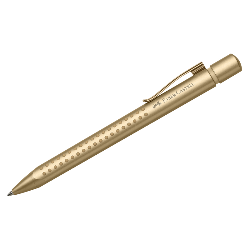 Ручка шариковая автоматическая Faber-Castell "Grip Edition XB", синий, 1,4 мм, золотой корпус