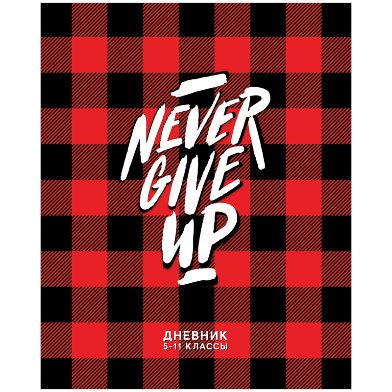 Дневник 5-11 кл. 48л. "Never give up", ВД-лак