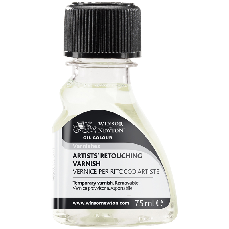 Лак ретушный глянцевый с УФ-защитой Winsor&Newton для художественных работ, 75мл, пласт. флакон