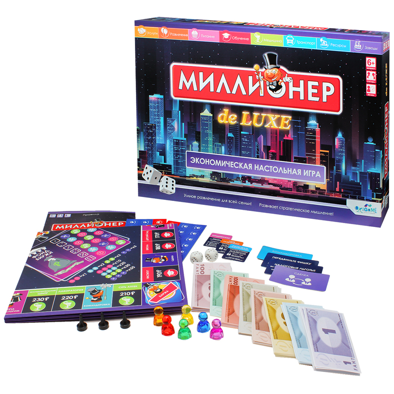 Игра настольная Origami "Миллионер Deluxe V2", картонная коробка