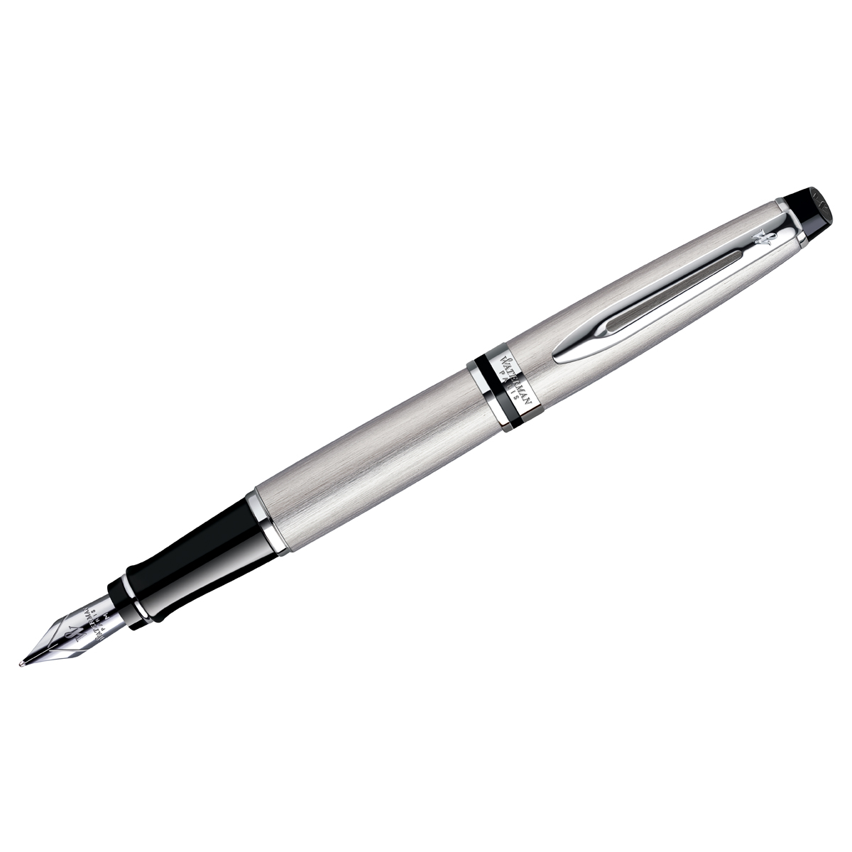 Ручка перьевая Waterman "Expert Stainless Steel СT", синяя, 0,8мм, подарочная упаковка