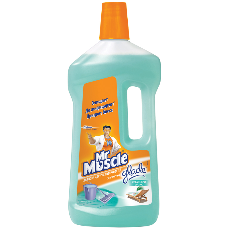 Средство для мытья полов и других поверхностей Mr.Muscle "Океанский оазис", 750мл
