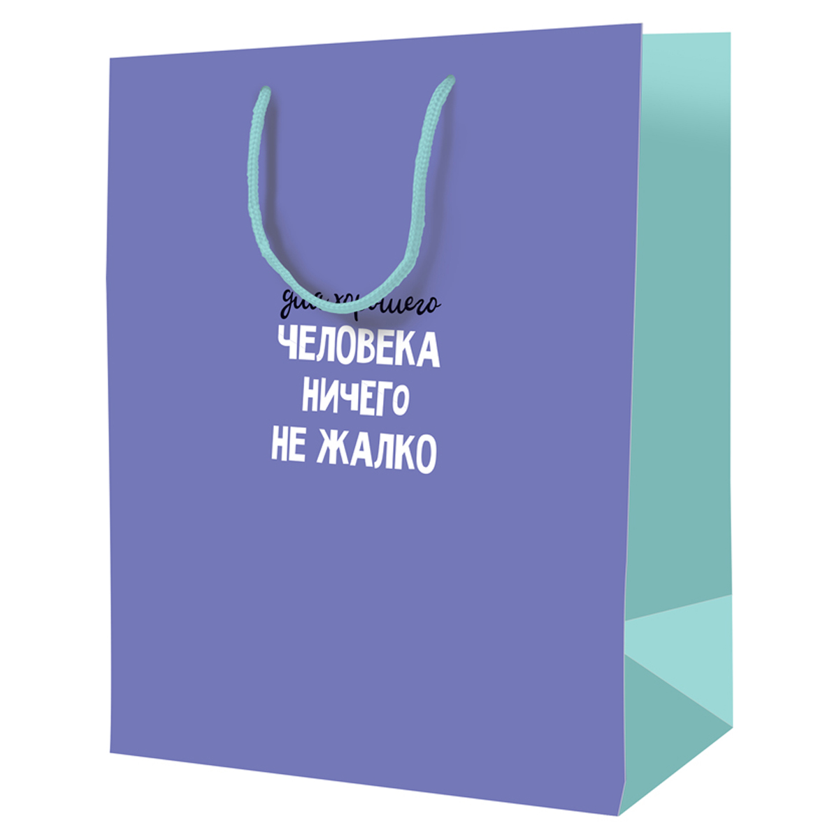 Пакет подарочный 18*23*10см ArtSpace "Для хорошего человека ничего не жалко", ламинированный