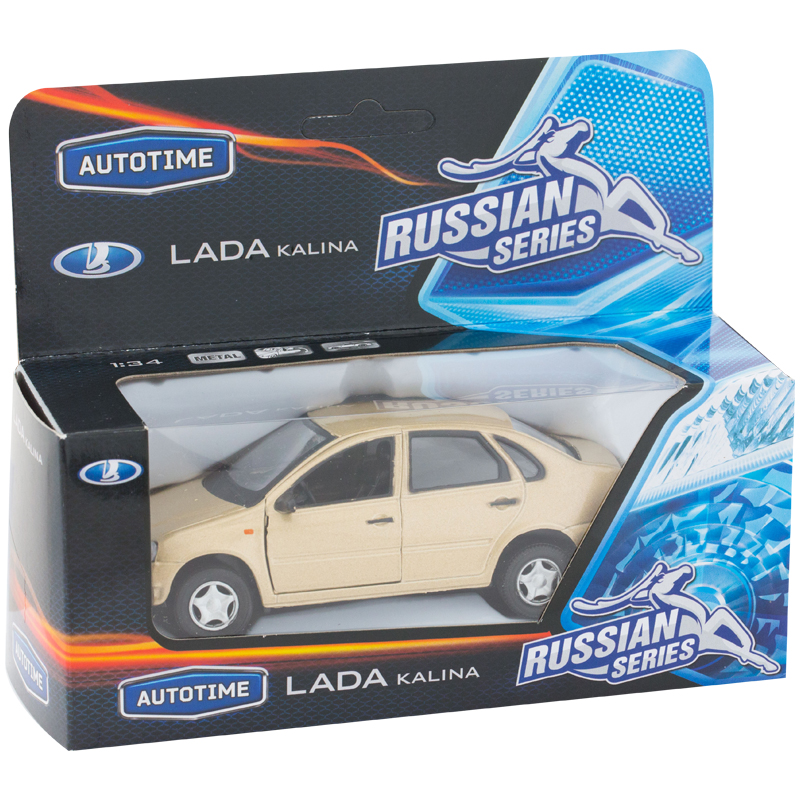 Машина игрушечная "Lada Kalina" гражданская, 1:34, инерционный механизм, картонная коробка