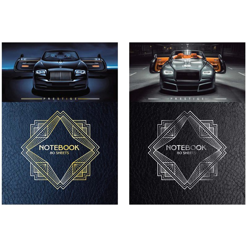 Бизнес-блокнот А6 80л. BG "Prestige auto", матовая ламинация, тиснение голографической фольгой