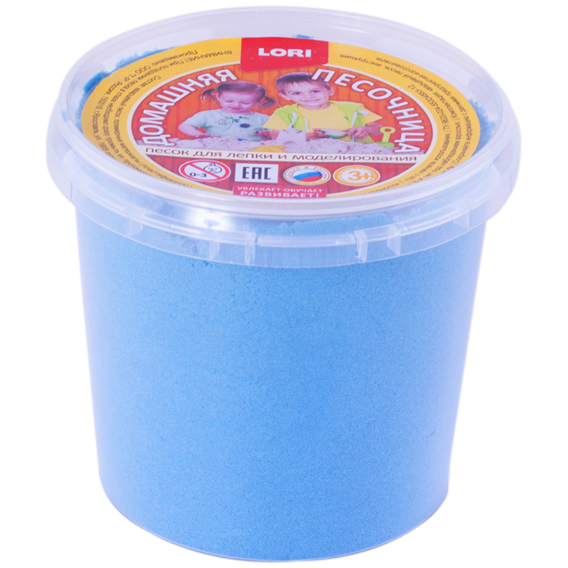 Песок для лепки Lori "Домашняя песочница", голубой, 500г