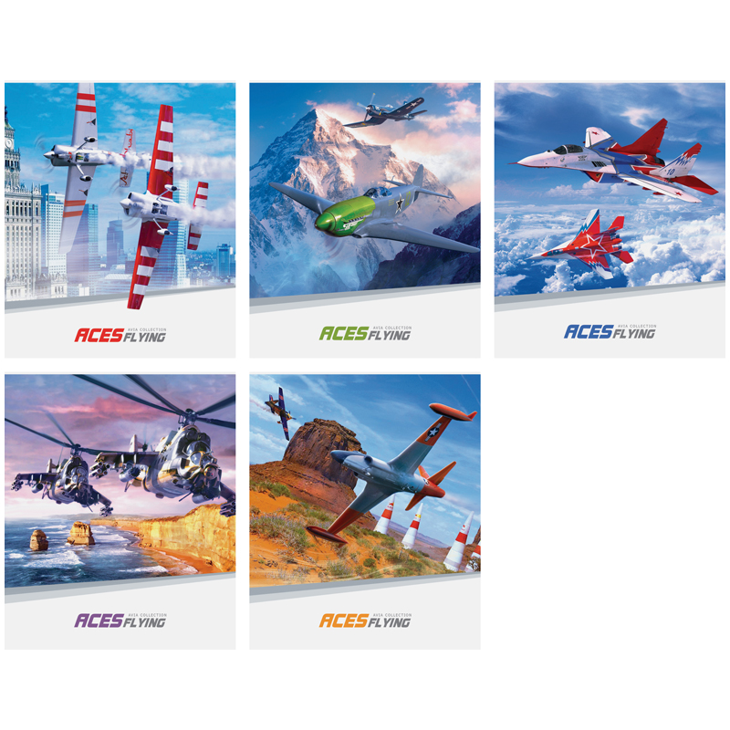 Тетрадь 48л. А5 клетка "Авиация. ACES flying"