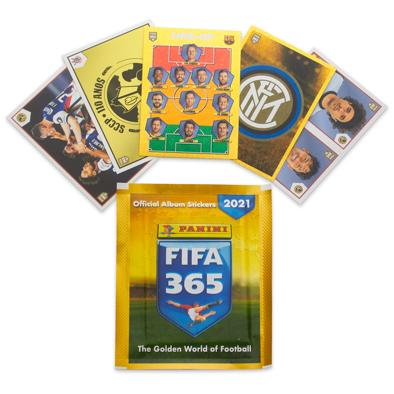 Наклейки Panini "FIFA 365-2021", 5шт. в наборе, ассорти, пакет