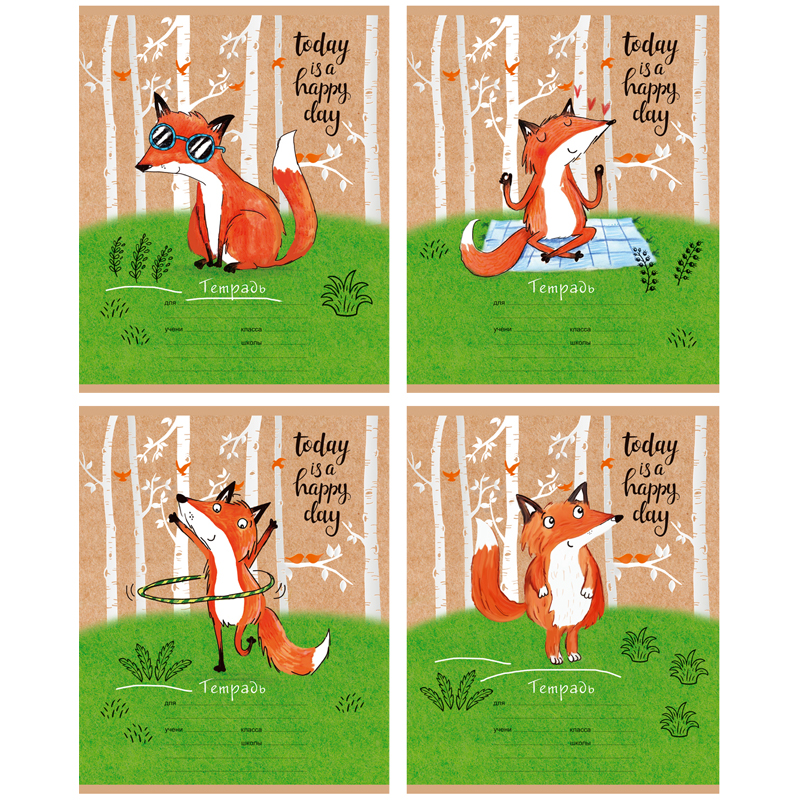 Тетрадь 24л., линия BG "Funny Fox"