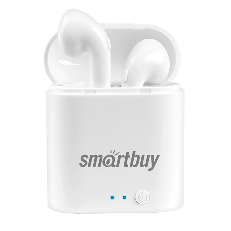 Наушники с микрофоном беспроводные Smartbuy i7 MINI, Bluetooth, разъем microUSB, белый
