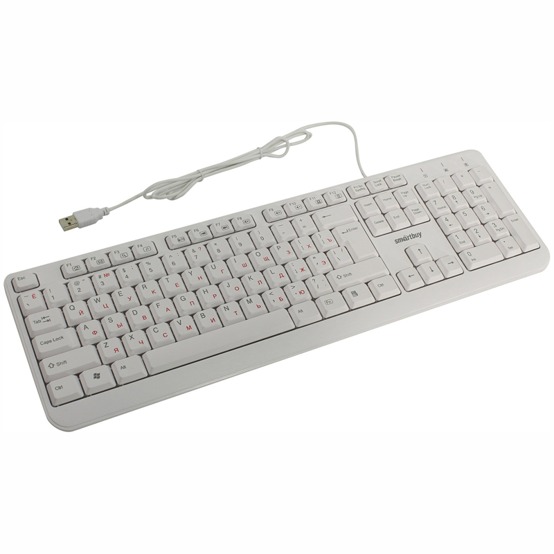 Клавиатура Smartbuy ONE 208, USB мультимедийная, белый
