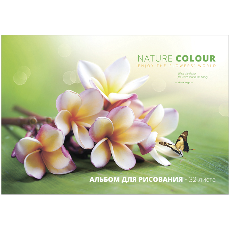 Альбом для рисования 32л., А4, на гребне ArtSpace "Цветы. Beautiful floral", ВД-лак