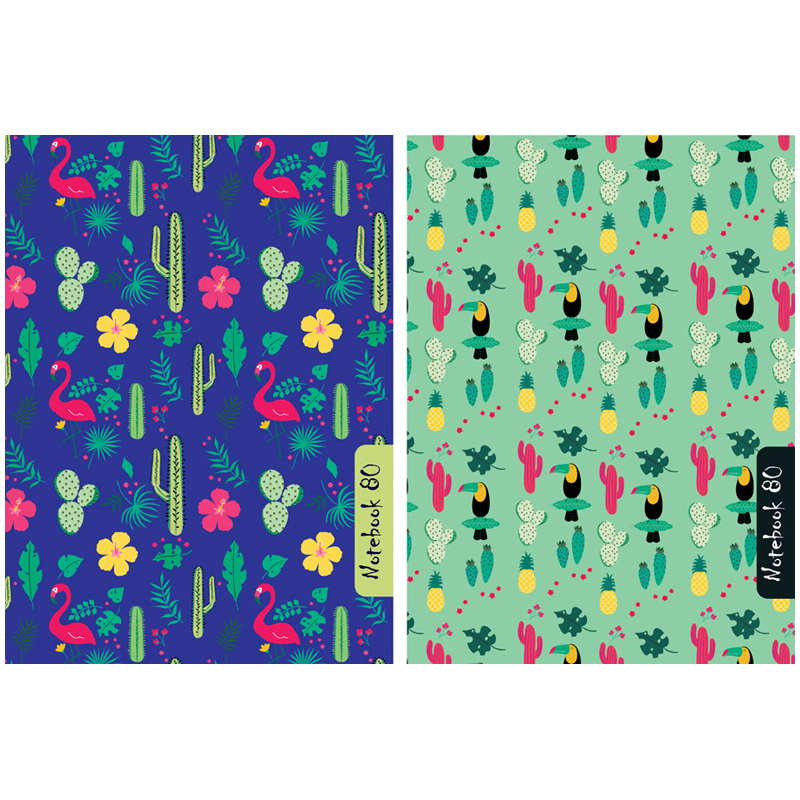Бизнес-блокнот А5 80л. BG "Tropic pattern", глянцевая ламинация