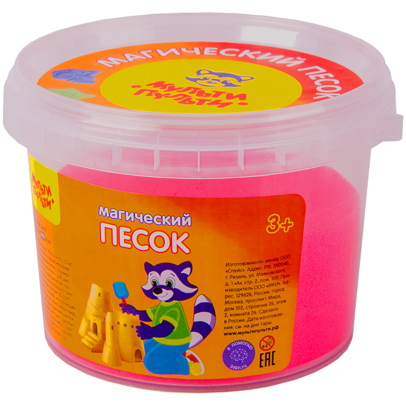 Песок для лепки Мульти-Пульти "Магический песок", розовый, 700г