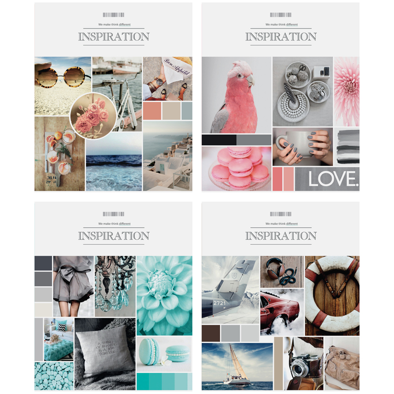 Тетрадь 80л. А5 клетка "Стиль. Inspiration", глянцевый УФ-лак