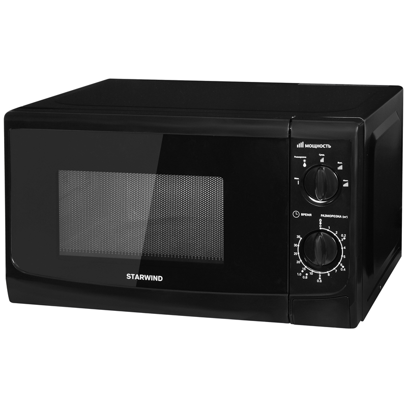 Микроволновая печь Starwind SWM5720, 20л, 700Вт, механическое управление, черная