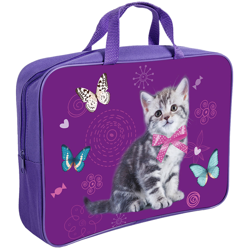 Папка с ручками А4 Berlingo "Kitty", ткань, 80мм