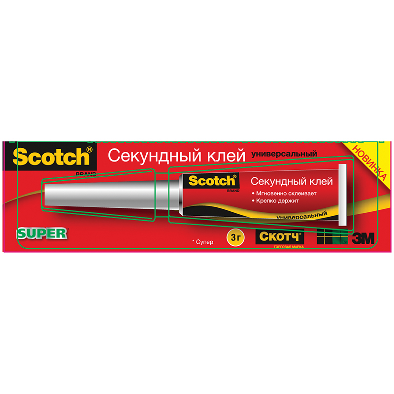 Клей секундный Scotch, 3г., 12шт., блистер