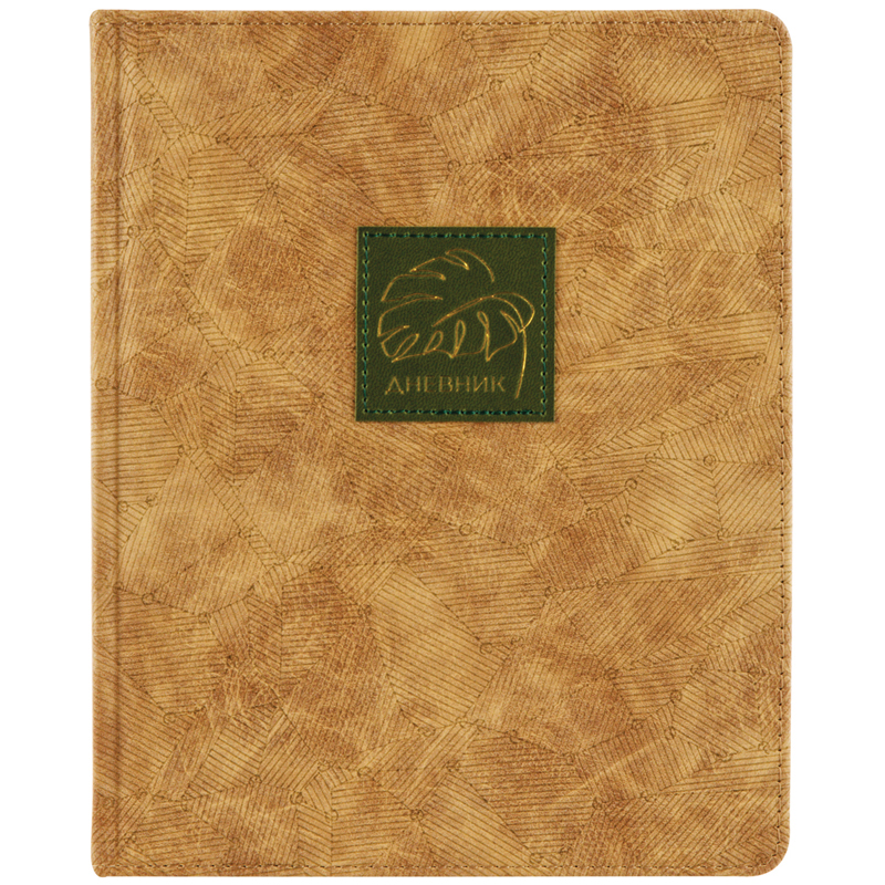 Дневник 1-11 кл. 48л. (твердый) "Brown basic", иск. кожа, ляссе, фольга
