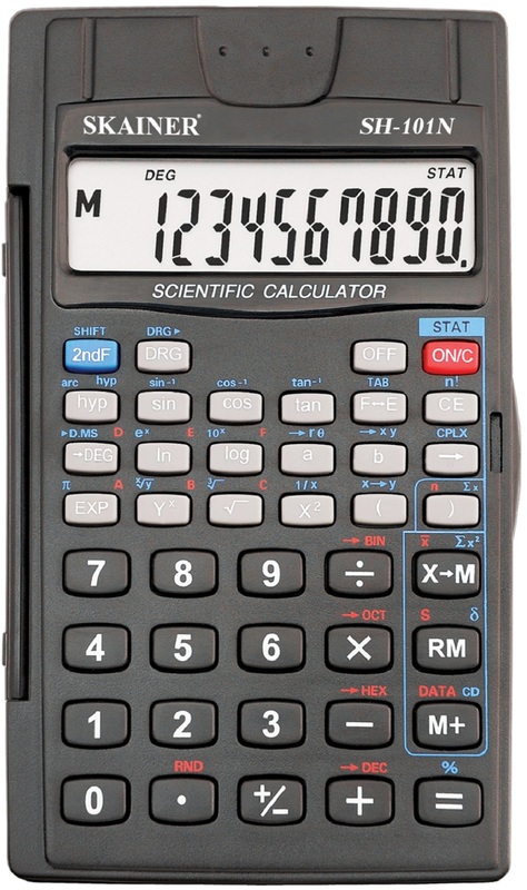 88aed0ff-e711-11e8-825f-000c290fbc09_1 Калькулятор научный Skainer SH-101N (120х72 мм), 10 разрядов, 56 функций, черный — изображение 1
