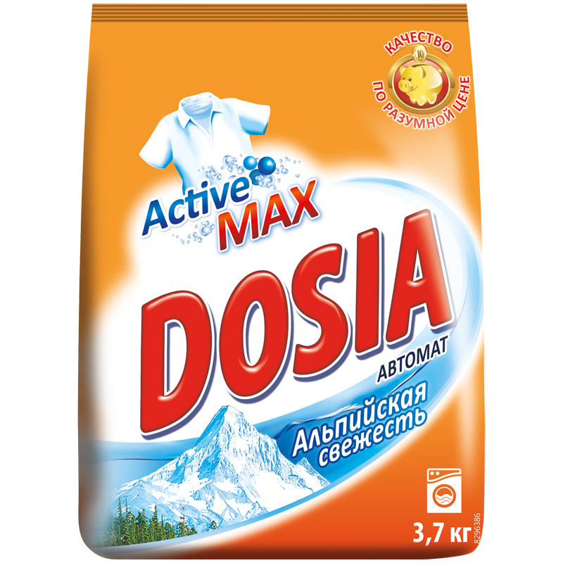 Порошок для машинной стирки Dosia "Automat. Альпийская свежесть", 3,7кг