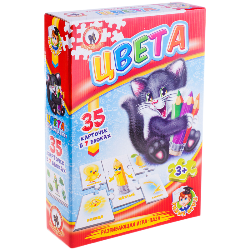 Игра настольная Русский стиль "Умные игры. Цвета", картонная коробка