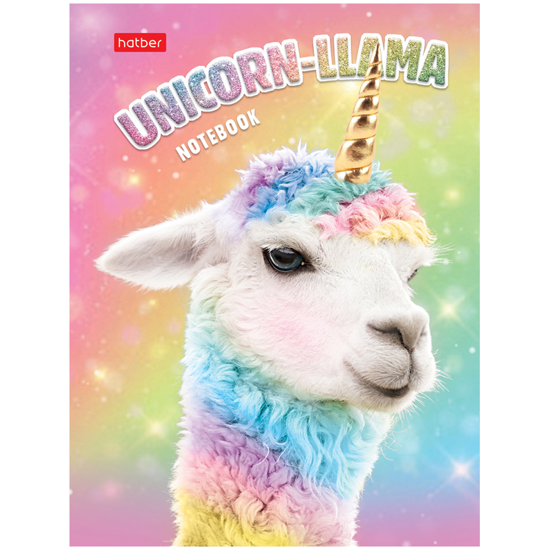 Бизнес-блокнот А6 80л. Hatber "I love Lama", с поролоном