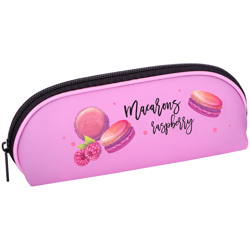 Пенал-косметичка 200*80*45 Berlingo "Macarons raspberry", ПВХ