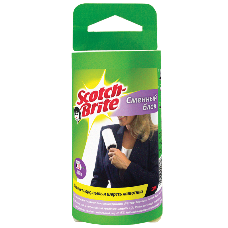Сменный блок для чистящего ролика Scotch-Brite, 30л, европодвес