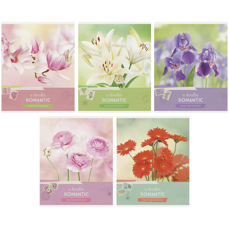Тетрадь 40л., А5, клетка ArtSpace "Цветы. Blooming moments"