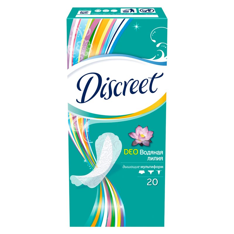 Прокладки женские ежедневные Discreet "Deo WaterLily Multiform", 20шт. (ПОД ЗАКАЗ)